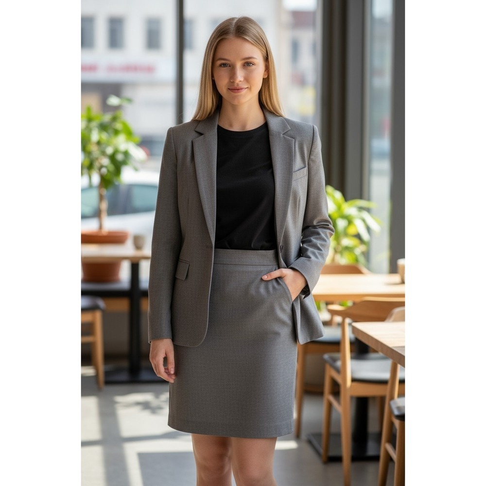 Ladie's Jodi Kristopher 2 Piece Jacket/Skirt Suit Set -Size 1/2